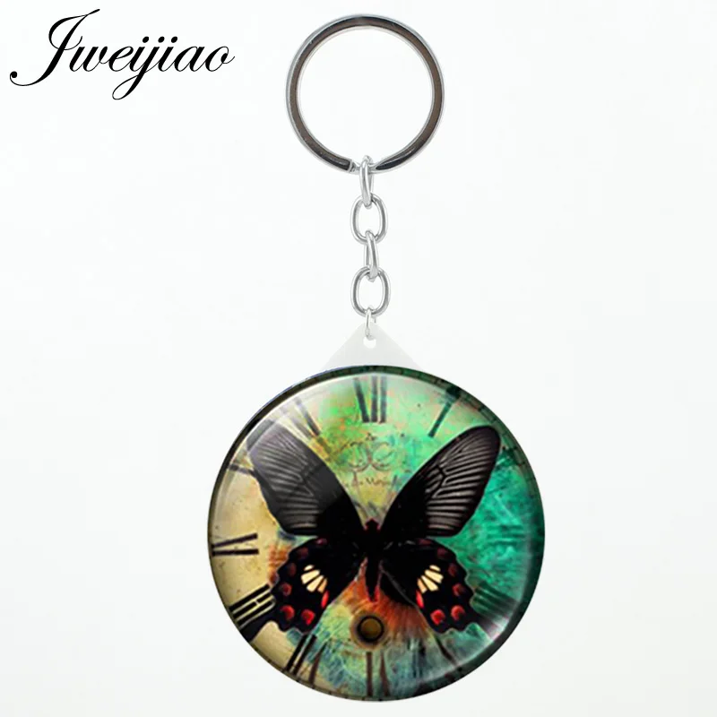 JWEIJIAO Klasikinis karšto drugelis laikrodis, raktų pakabukai Veidrodis 2019 natūrali gyvūnų metu žaidimas pocket veidrodis mergaitėms geriausia dovana JS101