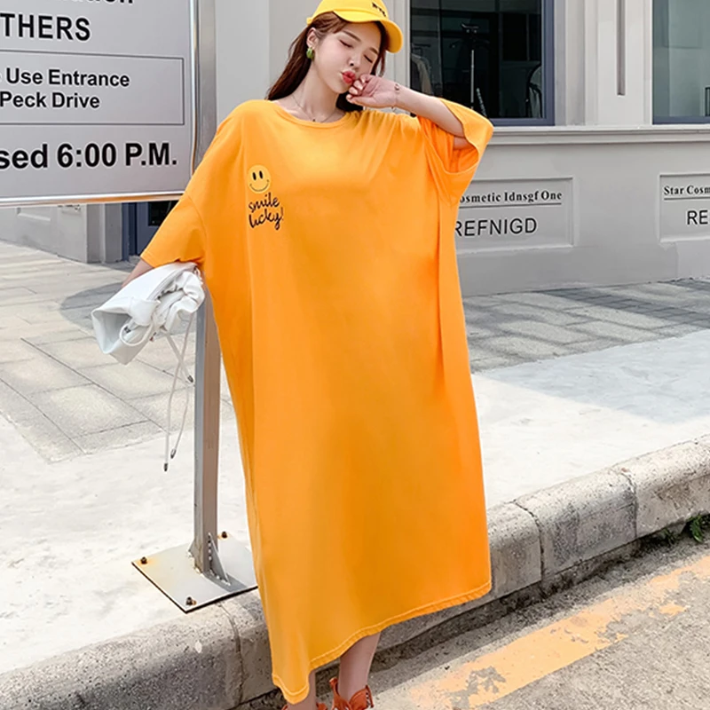 2021 Naujų korėjos Veiduką Spausdinti Prarasti Suknelės Moterims Vasaros Atsitiktinis Raglan Rankovėmis Rausvos spalvos, Midi Suknelė Vestido De Mujer 2
