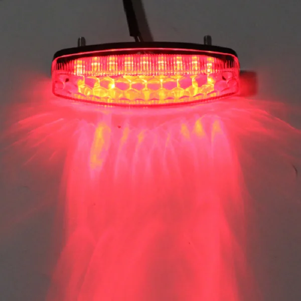 Raudonas LED Licenciją Plokštelės Šviesos Lempos, Stabdžių viskas Veikia, Uodega 12V Baikerių Motociklų Nuoma ATV 5