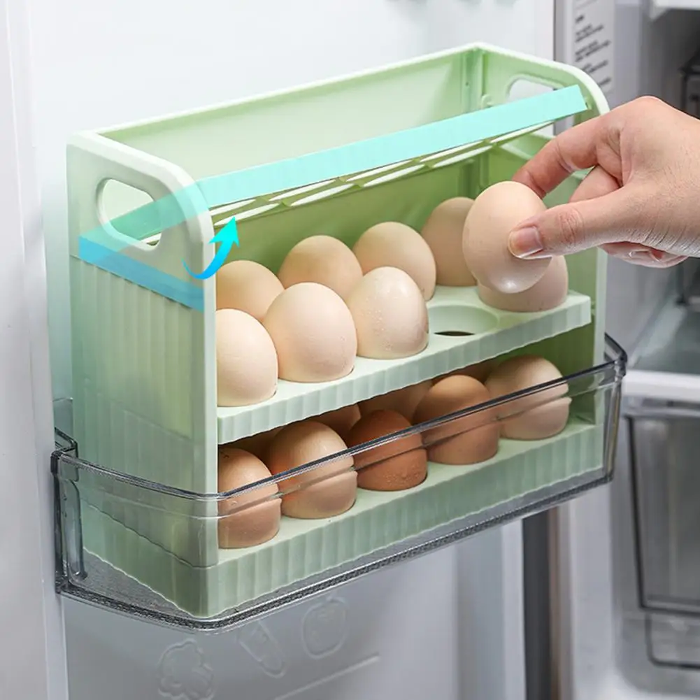 Sandėliavimo Flip-Tipo, Šaldytuve Organizatorius Dėžutė Kiaušinių Stovas, skirtas Šaldytuvas 1