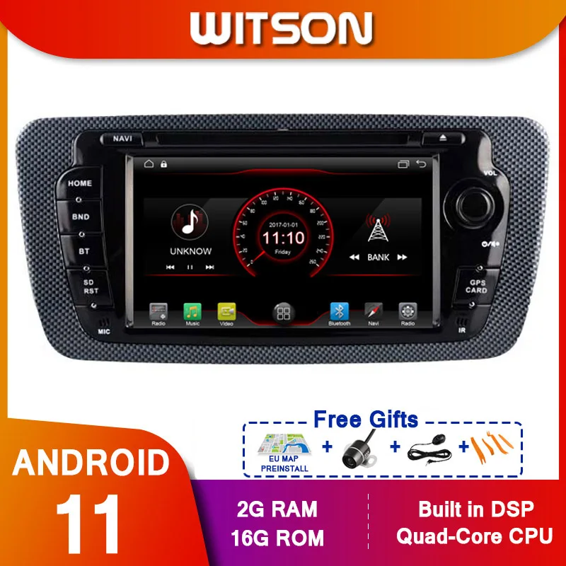 WITSON Android 11 Automobilių DVD Radijo Seat Ibiza 6j 2009 m. 2010 m. 2012 m. 2013 m GPS Navigacija, 2 Din Ekrano radijo Garso Multimedijos Playe