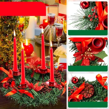 Kalėdų Vainikai Žvakių Laikikliai Žvakės, Žiedai, Žvakidė Stovėti Kalėdos Girliandą Kalėdų Dekoracijos Namams 2