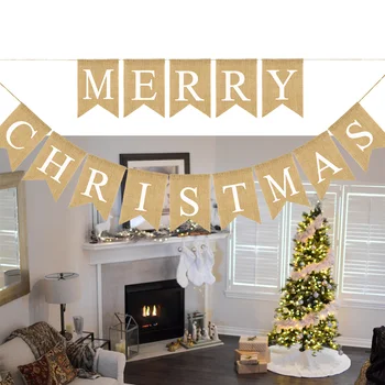 1 vnt Linksmų Kalėdų Laiškas Reklama Black Christmas Garland Merry Christmas Banner Skalbiniai Kabo Reklama