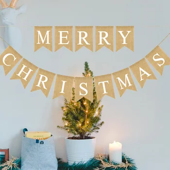 1 vnt Linksmų Kalėdų Laiškas Reklama Black Christmas Garland Merry Christmas Banner Skalbiniai Kabo Reklama 4
