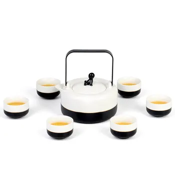 Paprasta-Japonų stiliaus didelis arbatos puodelis rinkinys keramikos namų didelės talpos pluošto puodą, dovanų dėžutėje 0