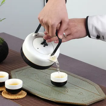 Paprasta-Japonų stiliaus didelis arbatos puodelis rinkinys keramikos namų didelės talpos pluošto puodą, dovanų dėžutėje 2