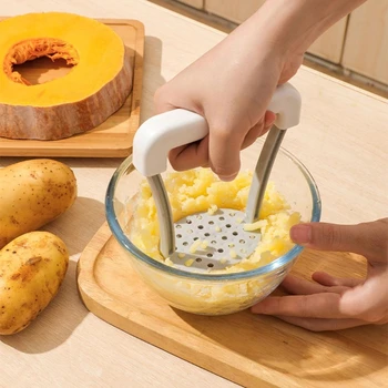 Rankinis Bulvių Švīts Plastiko Paspaudus Bulvių Smasher Nešiojamų Virtuvės Įrankį, skirtą Kūdikių Maisto, Vaisių, Bananų, Kepimo Y5GB