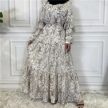 Ramadanas Musulmonų Mados Suknelė, Hijab Šifono arabų, Afrikos Suknelės Moterims Dubajus Abaja Turkijos Islamo Prabanga Kaftan Pakistano