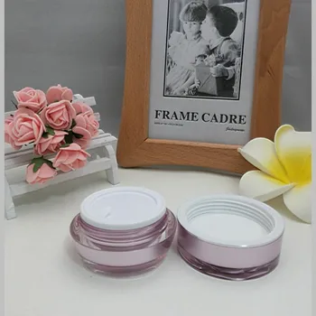 15g Pastelinės Violetinės akrilo kremo buteliukas su gėlių formos dangtelis ,kosmetikos konteinerių,,grietinėlės indelį,Kosmetikos Indelį,Kosmetikos Pakuotės 0