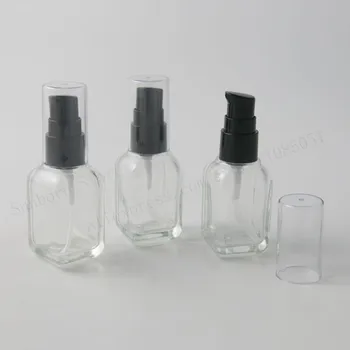 Beaute forma, Skaidrus 30ml Aikštėje eterinio Aliejaus Stiklo Butelis, 30cc aišku, tuščią stiklo butelis su siurblio naujos formos 1000PCS