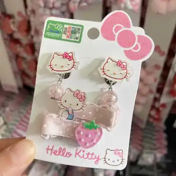 Hello Kitty Hairclips Kawaii Plaukų Aksesuarai Sanrio Baby Girl Lankai Plaukų Įrašą Kaspinai Ryšius Mados Hairties Bamblys Mergina Rudenį