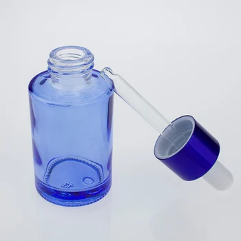 100vnt 30ml tuščias mėlyna jodo užkratas butelis , didmeninė 30ml kosmetikos buteliuko lašintuvu