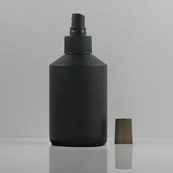 200ml juodo matinio Stiklo losjonas butelis su juodo aliuminio siurblys,kosmetikos pakuotės,kosmetikos butelis,pakavimo skysčių