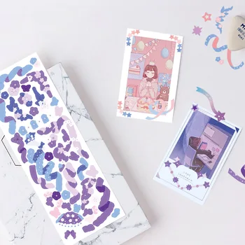 Korėjos Violetinė Žvaigždė Juostelės Lipdukai Kūrybinis Koliažas Medžiagos Lipdukai Apdailos Vertus Sąskaitą Dienoraštis Scrapbooking Popierius, Lipdukas