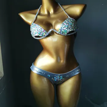 2021 venera atostogų diamond bikini komplektas seksualių moterų maudymosi kostiumėliai, push up maudymosi kostiumą biquini kalnų krištolas paplūdimio